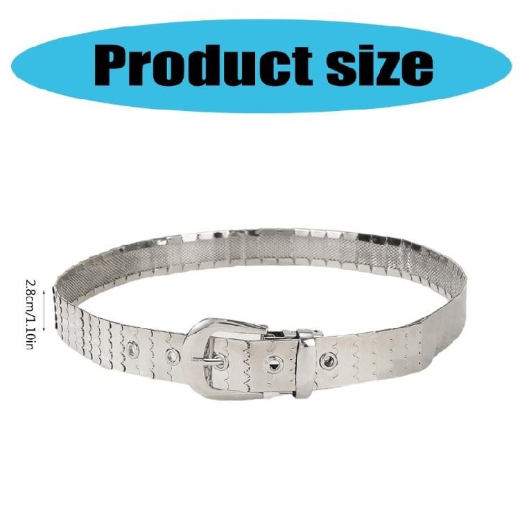 Grommet Waist Belt Silver Chain Punk for Casual Costume Belt for Jeans Dress