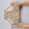 Herren 3D-konvexe Tasche sexy Tasche Ei-Buchstabe Leopardenmuster Eis-Seide Unterwäsche Slips Leopardenmuster Hose