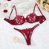 Ultra-Thin Sexy European & American Lingerie Set: Sensual Bra & Thong