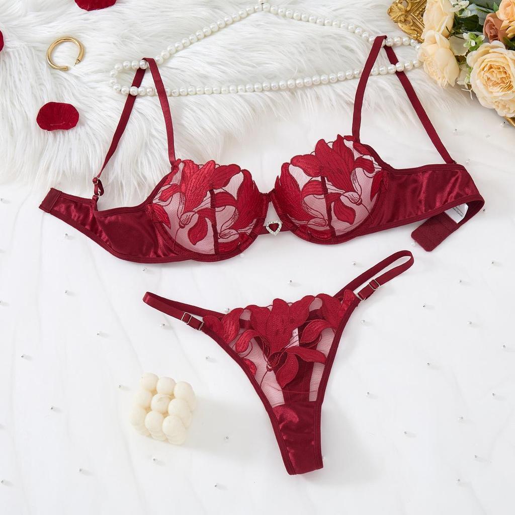 Ultra-Thin Sexy European & American Lingerie Set: Sensual Bra & Thong