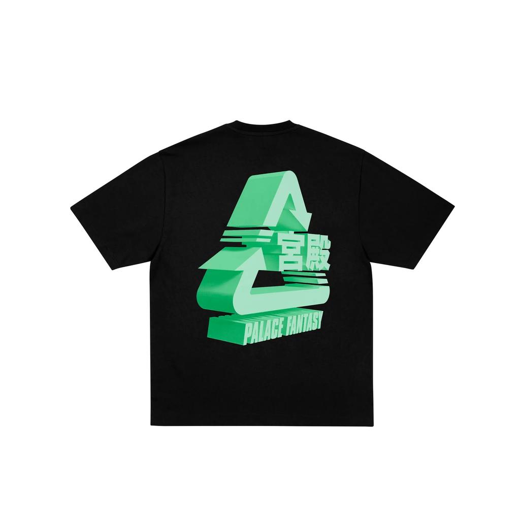 Palace X Sci-Fi Fantasy Collaboration Ss25 Drop4 Sci-Fi Fantasy Tri T-Shirt 3D Logo Print Comfortable Versatile Short Sleeve T-Shirt P28SFTS005