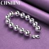 CHSHINE New 925 Sterling Silver 14mm Beaded Bracelet For Women Wedding Party Fashion Charm Jewelry