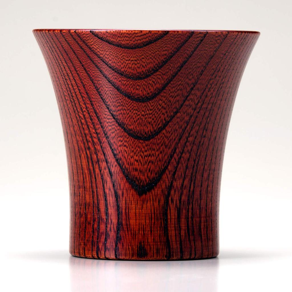 Yamanaka Lacquerware Wooden Cup, Keyaki Wood, Red, Gift Boxed, Perfect for 60th Birthdays and Respect for the Aged Day, SX-0580