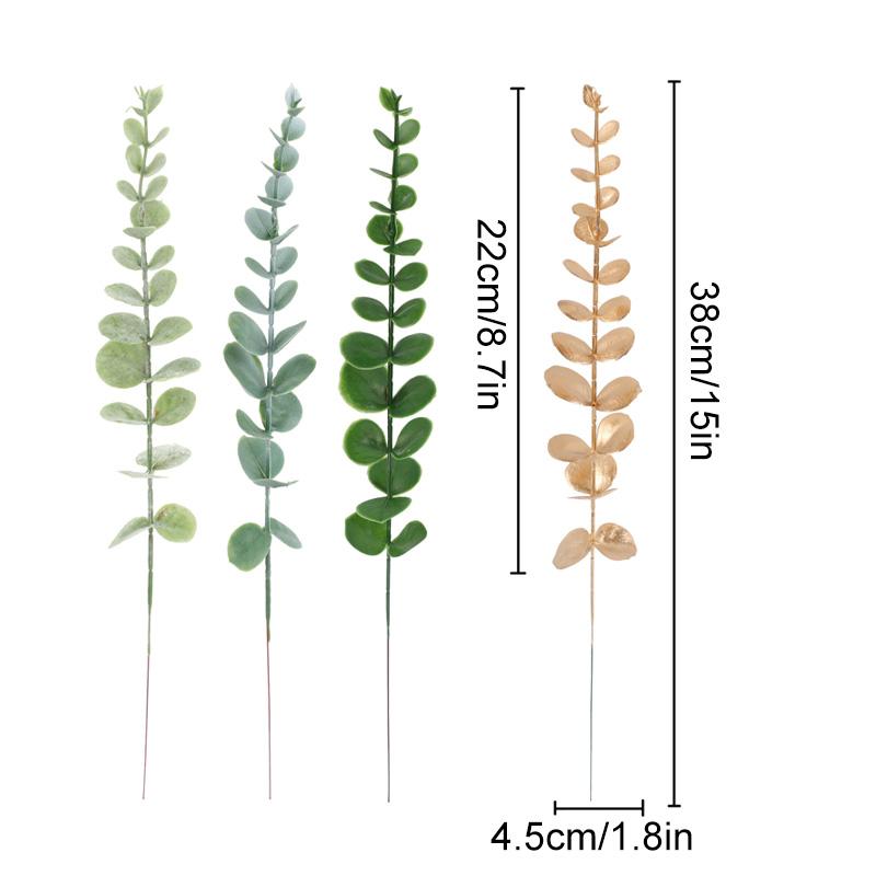 Eucalyptus Leaves Realistic Fake Plants Home Decor Greenery Branches DIY Artificial Plants For Wedding Bouquets Eucalyptus Stems