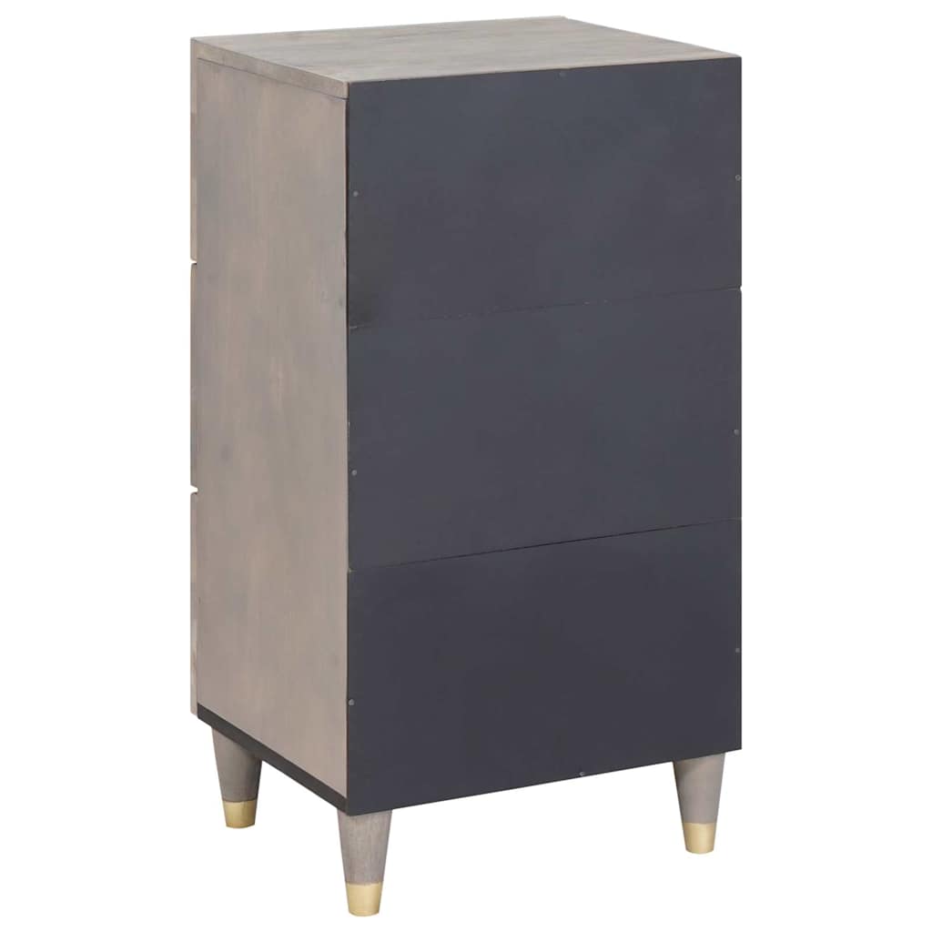 Sideboard Gray and Gold 40 x 33 x 75 cm Solid Mango Wood