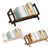 Desktop Book Shelf Bamboo Book Organizer Storage Rack Office Desk Wooden Book Magazine Display Tilting Bookcase Book Holder Stand