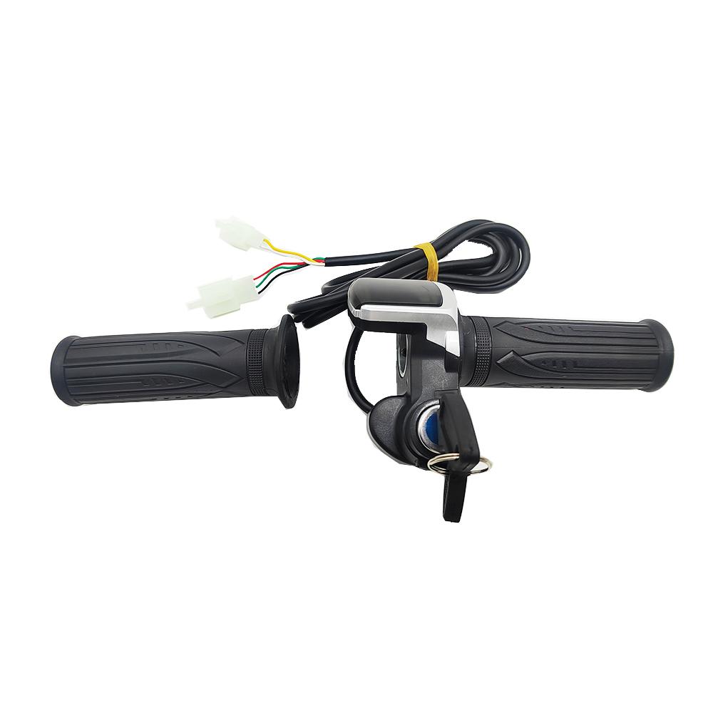 1Pair Electric Scooter Bike Throttle Speed Adjustment Handle with Key Lock Display Handle Divides LCD Grip 24V 36V 48V