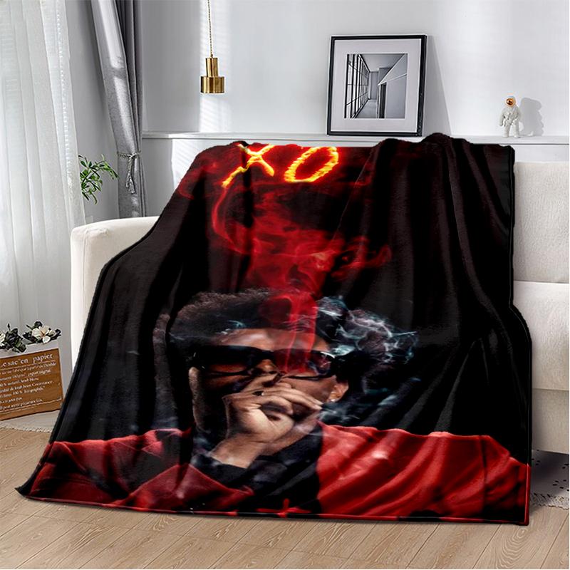 3D The Weeknd X.O R&B Singer Blanket,Soft Throw Blanket for Home Bedroom Bed Sofa Picnic Travel Office Cover Blanket Gift Kids