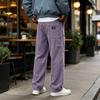 Men's Corduroy Multi-Pocket Cargo Pants Loose Fit Vintage Casual Straight Leg for Everyday Wear