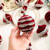 Sparkling Christmas Flocked Balls Set Flocked Hanging Decorations  Christmas