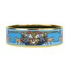 Used HERMES bracelet Emilel GM metal/enamel 36.2g Blue gold Gold Plated