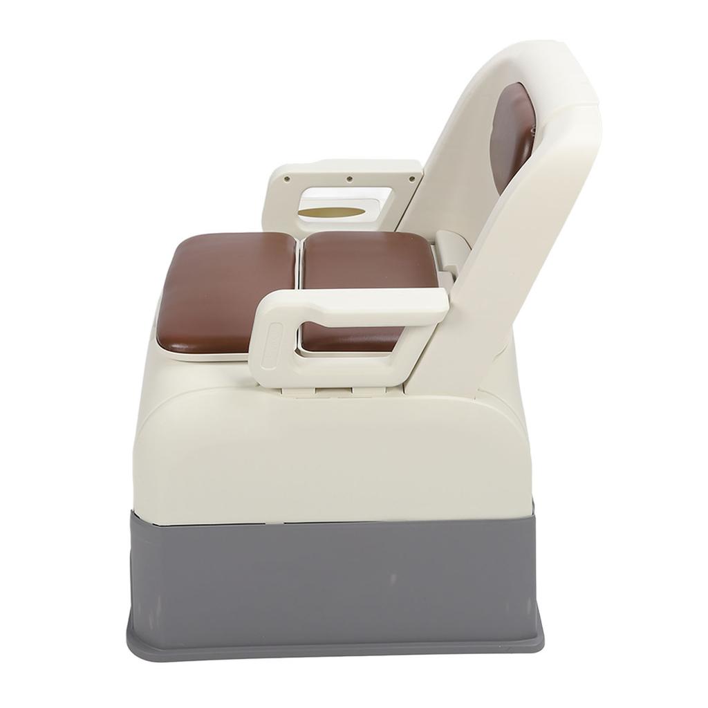 Bedside Commode Chair Strong Load Capacity Anti Slip Soft Padded Triple Sealed Bedside Commode for Toilet Elderly Adults