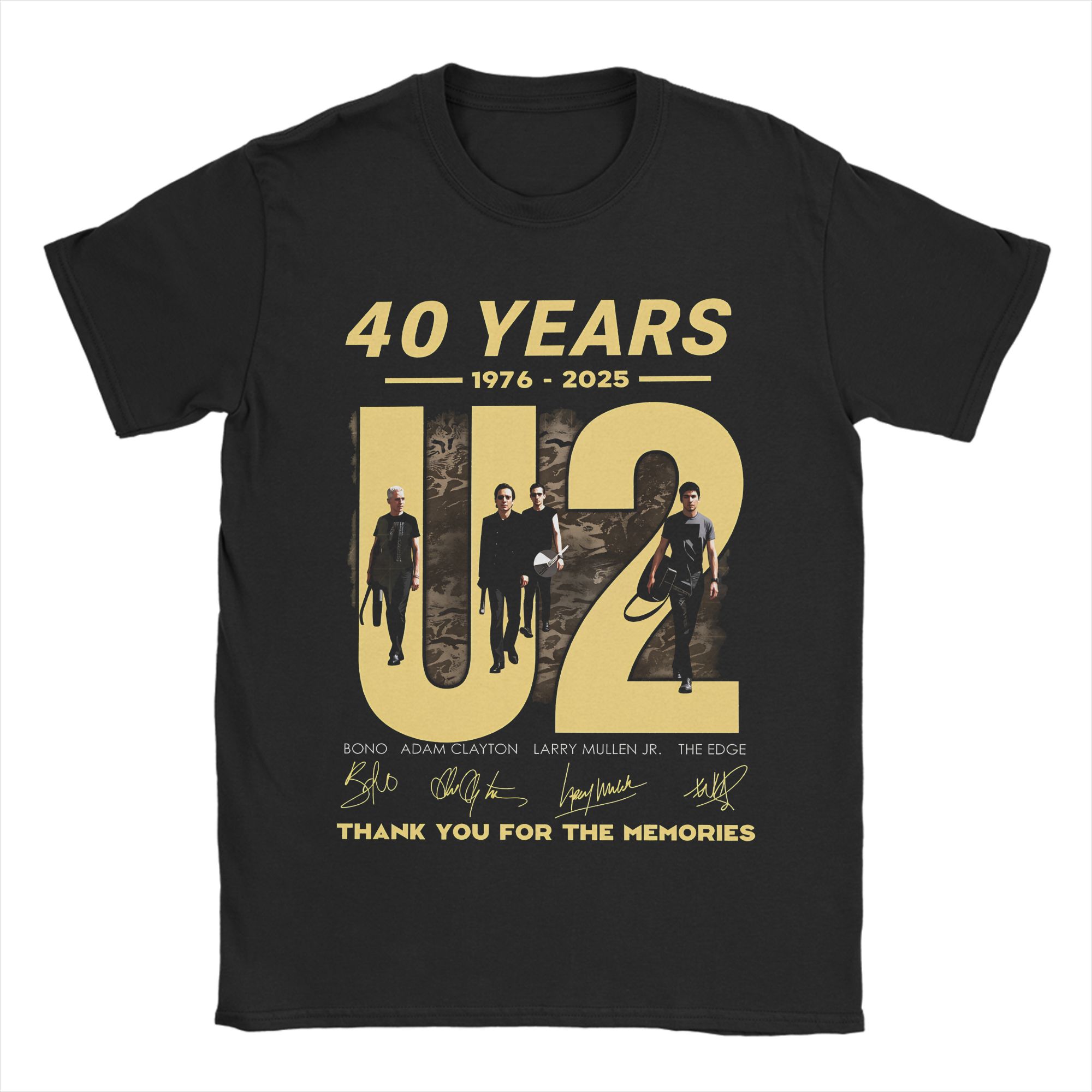 U2 40 Years 19762025 Thank You For The Memories T-shirt L