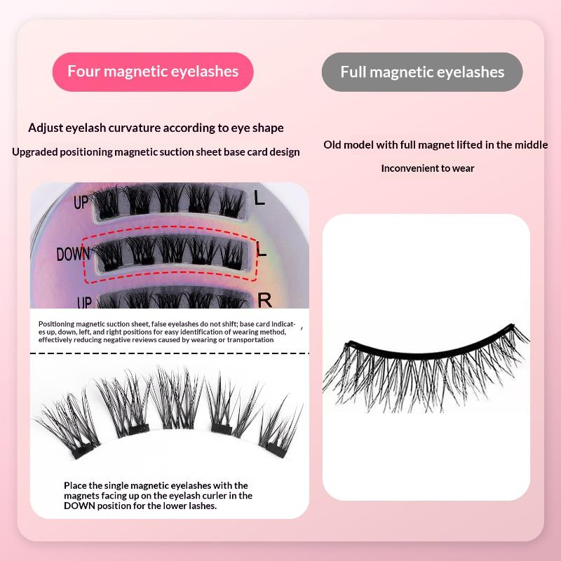 Professionelles Magnetisches Wimpern-Kit 3D-Wimpern Mit Applikator Langes Dichtes Wimpernset Für Abendgarderobe