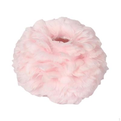 Artificial Feather Lampshade Elegant Desk Lamp Cover Hanging for Nursery Decor