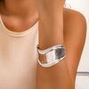 Bracciali Business Retro ad Ampia Apertura Adatti per Donne da Indossare e Abbinare Zircone alla Moda per Viaggi Estivi