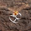 Natural Citrine Gemstone 925Sterling Silver Jewelry Handmade Dainty Ring For Her RR-13-4