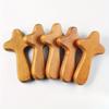5Pcs Wooden Cross, Handmade Wooden Pendant, Wooden Handicraft, Pine Wood, Hand-held Cross