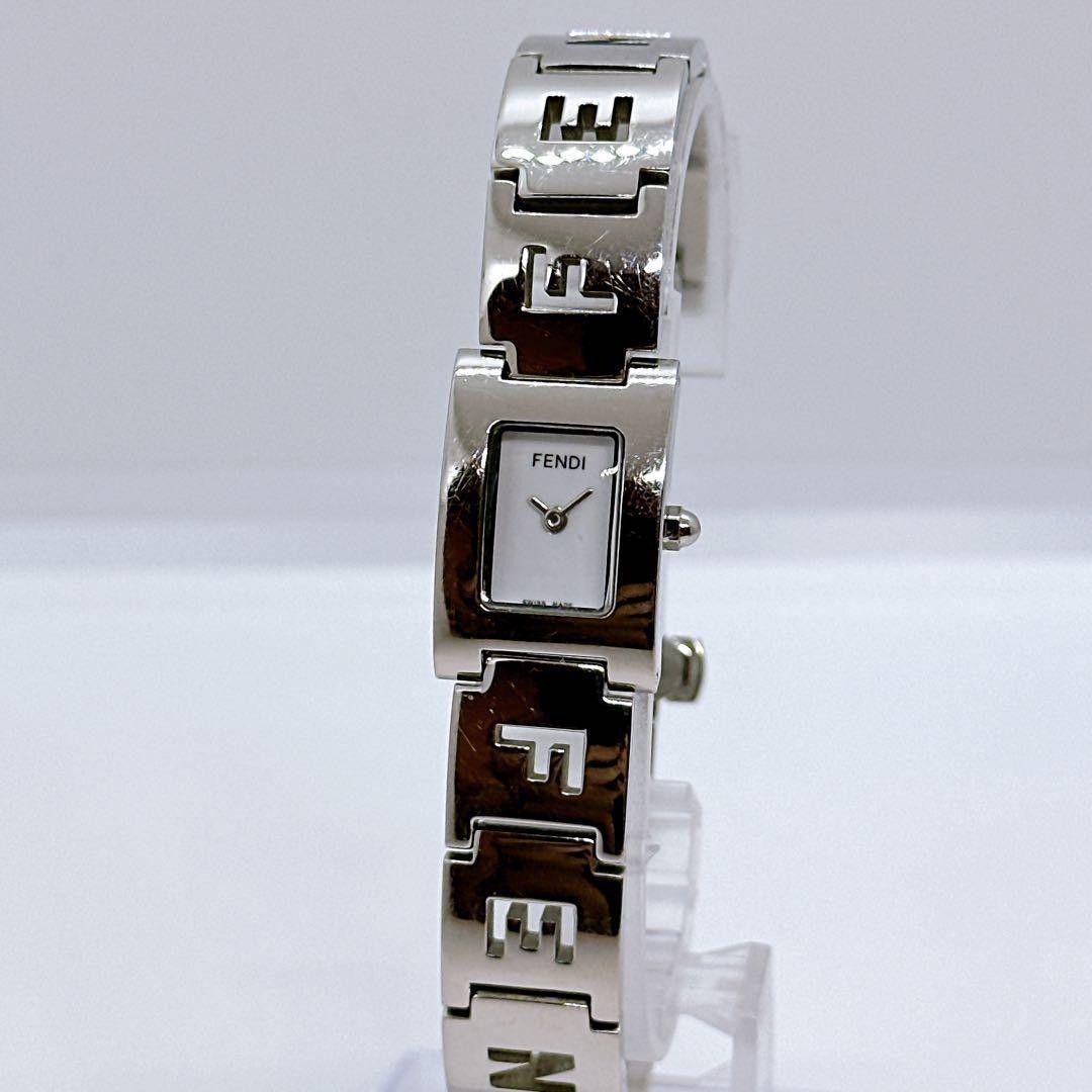Used Fendi 3150L ladies watch square white new battery good working condition