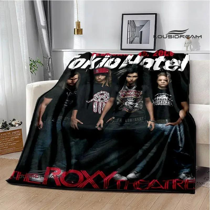Rock band Tokio Hotel Printed blankets Picnic blanket Flange Warm blanket Home travel blankets bed linings birthday gift