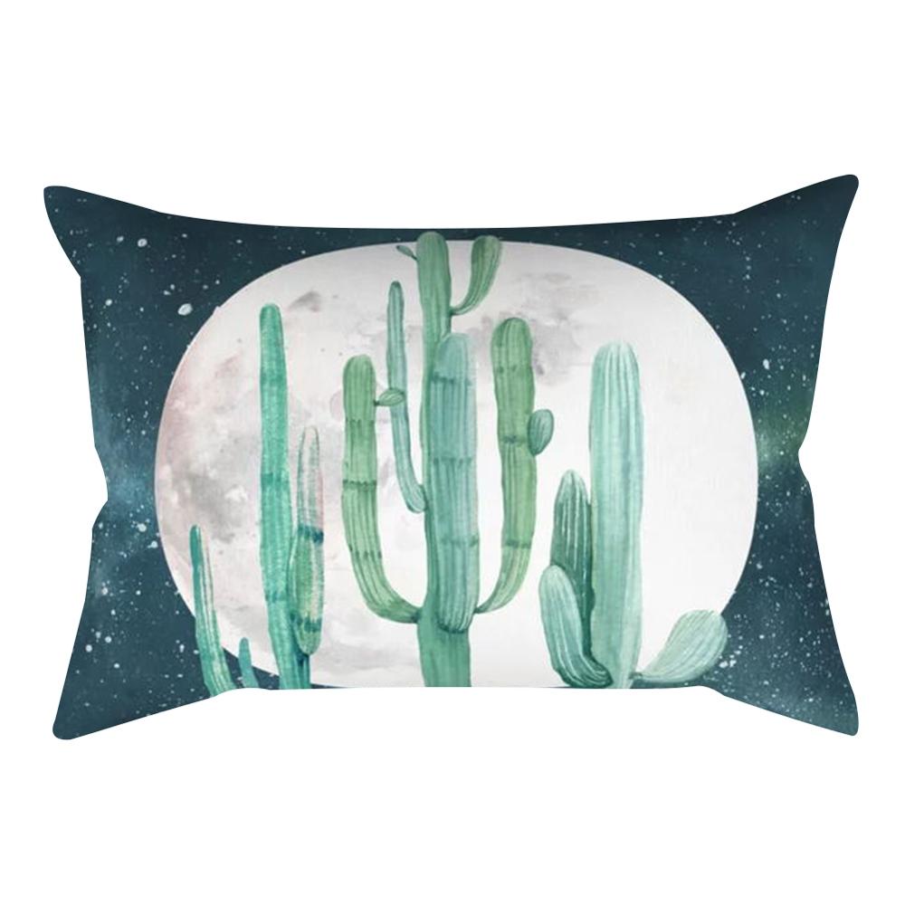 Plant Light Decorative Pillowcase Cactus Bedroom Living Room Sofa Chair Car Cushion Cover 30x50cm Home Decor Pillowcase