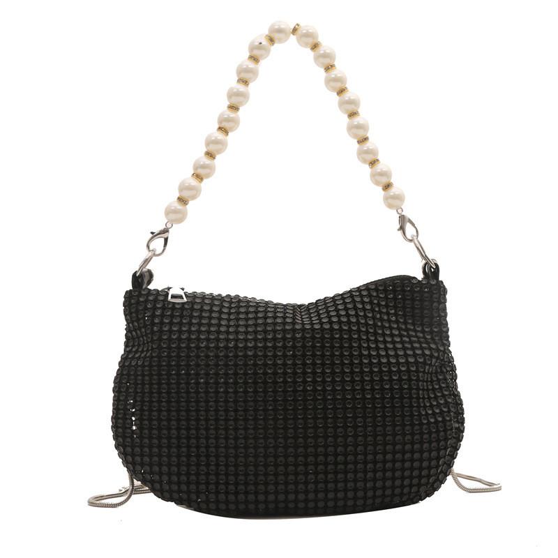 Ielgy Pearl Portable Imitation Full Diamond Bag Handbag Shoulder Fashion Female Bag