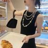 Meier Glass pearl necklace multi-layer socialite elegant handwoven long necklace collarbone palace style