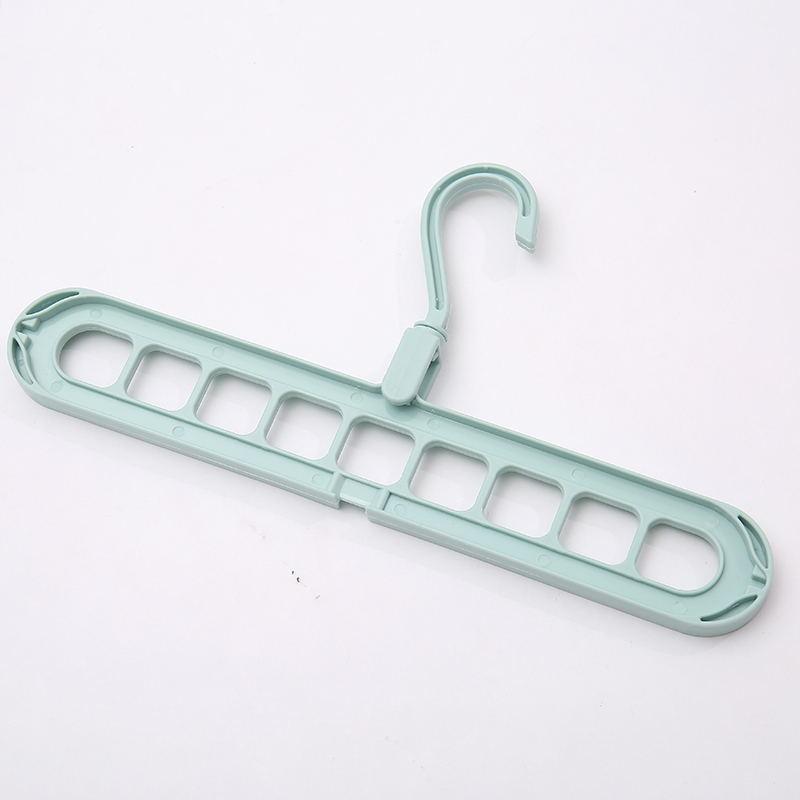

Вешалка-органайзер с 9 отверстиями, вешалка для экономии места, многофункциональная складная волшебная вешалка, сушилки для шарфов и одежды зелёный
