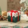Christmas Decoration Gift Box Thick Velvet Gift Box With Bow, Suitable For Christmas Indoor And Outdoor Home Garden Party Decoration