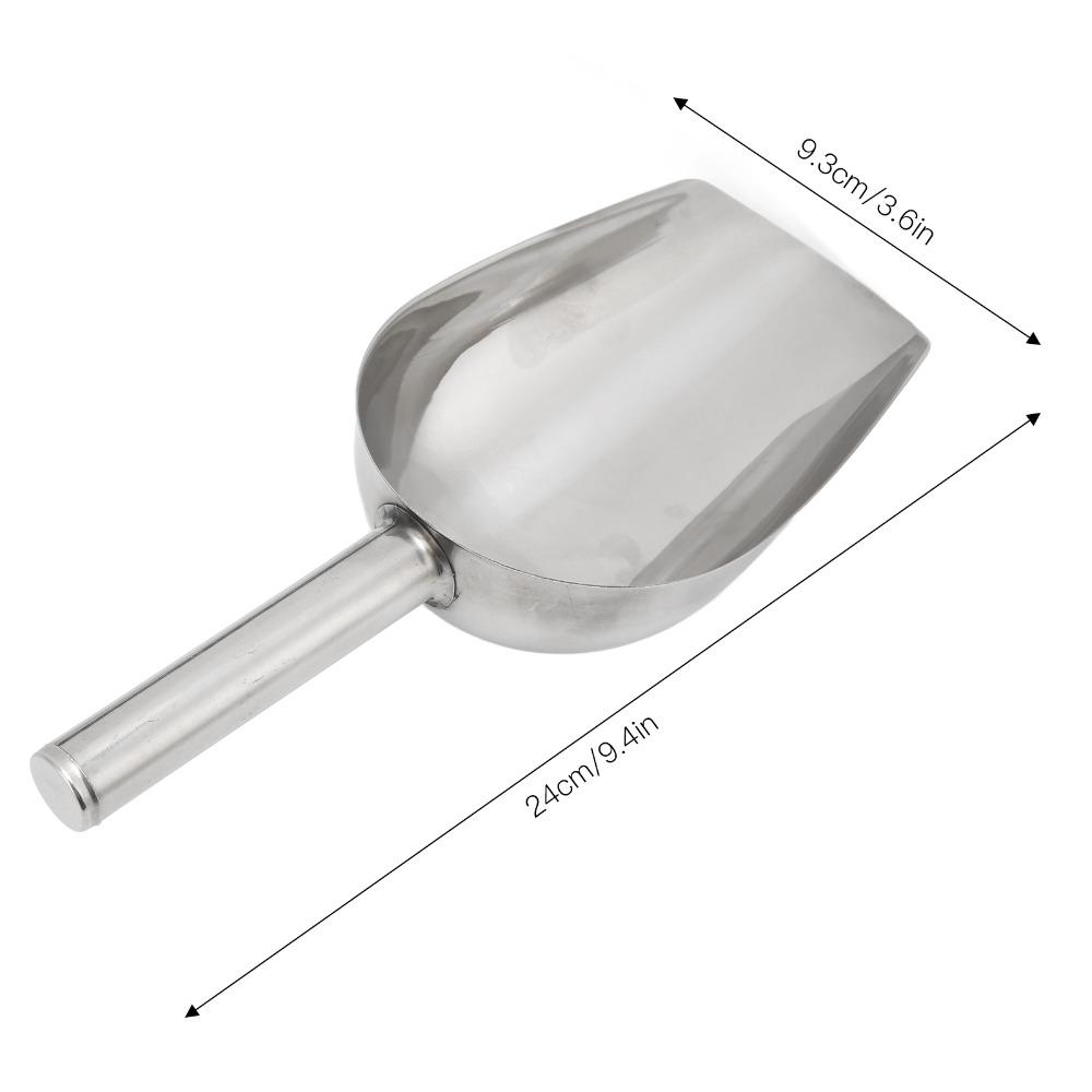Stainless Steel Pet Food Scoop Food Grade Smooth Edge Cat Food Scoop Polished Surface Durable Dog Food Scoop Pet Food Storage