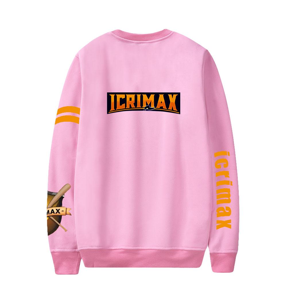 Men's Icrimax Print Hoodies Round Neck Hooded Sweatshirts Man Pullover Male Top Streetwear Outdoor Tracksuit