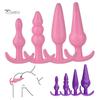 Sex Toy 4Pcs T-Bar Base Butt Anal Plug Massager Couple Flirting Masturbation