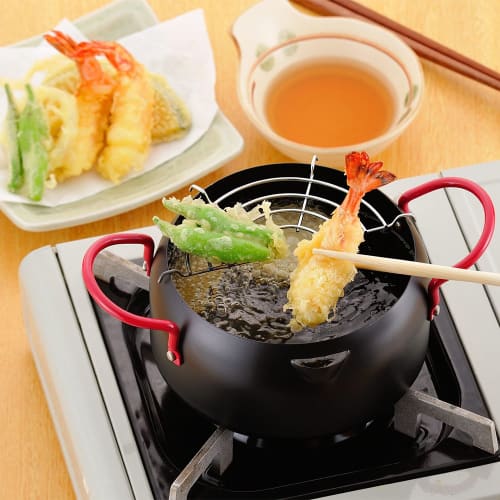 Wahei Freiz Small Tempura Pot 16cm IH Compatible Gas Lunch Box Living Alone Deep-Fried Pot Deep-Fried Pot Tempura Kachikore KR-8265