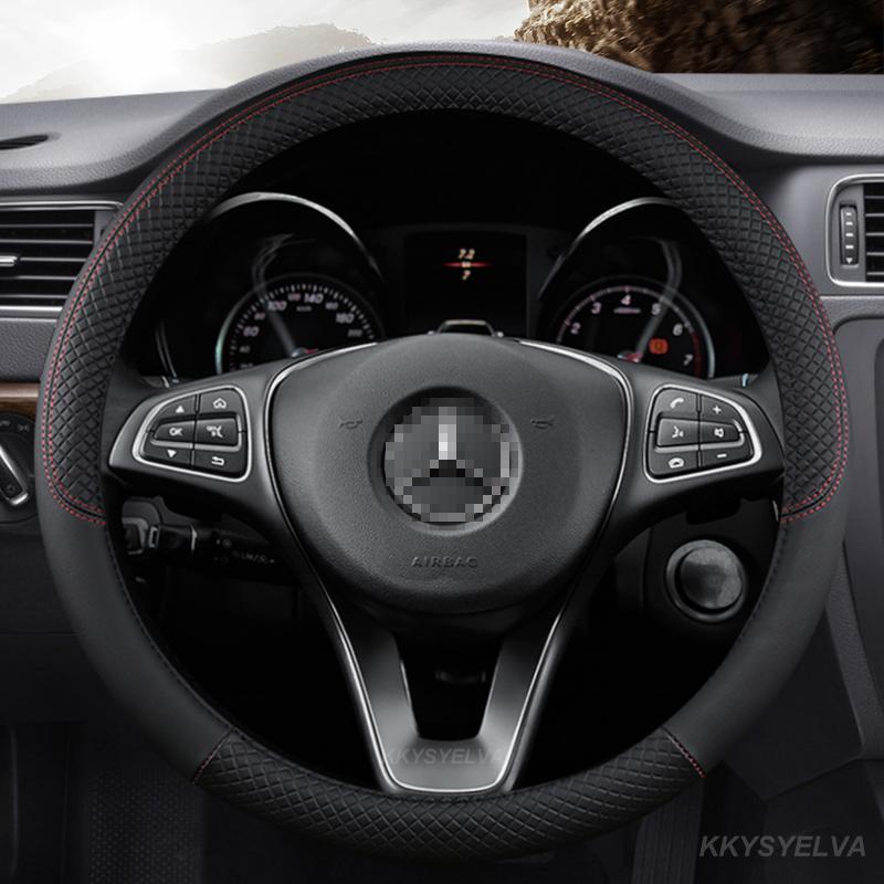 

Противоскользящий автомобильный чехол на руль из микрофибры для Mercedes Ben AMG 38 см модели AC CLA E GLA GLC GLE SB CLS класс аксессуары
