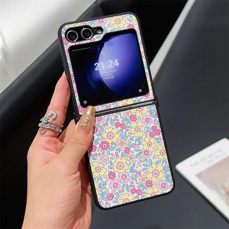 Japanese and Korean style Zflip1 mobile phone case Zflip1 new folding screen 1 glitter flower case ZFlip5
