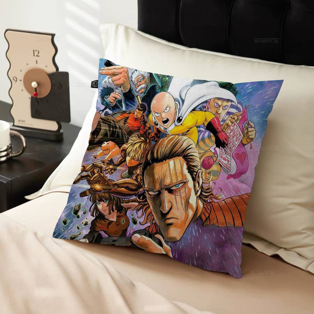 Anime O-One P-Punch Man Personalized Picture Text Home Decorative Pillows Household Gifts 45X45Cm