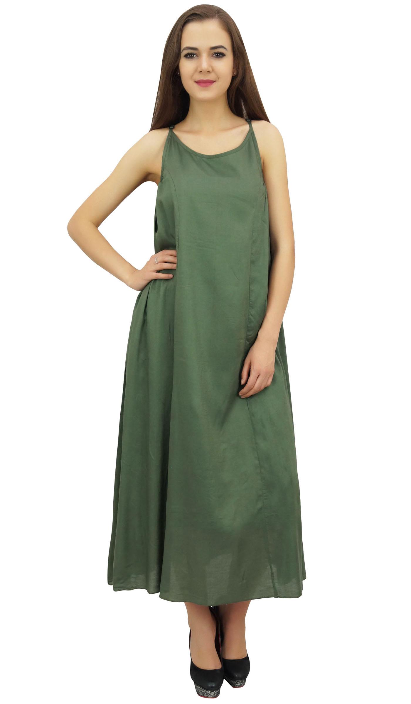 

Bimba Women s Casual Crimson Cotton Modal Spaghetti Strap Dress With Scarf - 8 оливковий колір