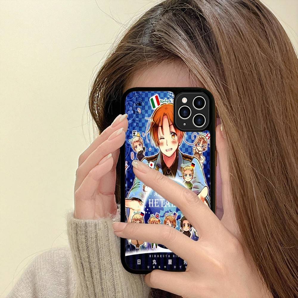 

Мультяшный чехол Hetalia Axis Powers для iPhone 11 12 13 14 15 Pro Max 17 16 Plus, Жесткая задняя крышка из PC+TPU iPhone 15 plus