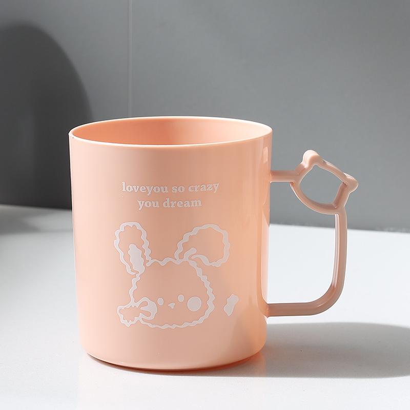 

Бытовой пластиковый стакан для зубных щеток большой емкости, милый мультяшный детский стакан для полоскания рта, стакан для мытья и чистки 501-600ml розовый