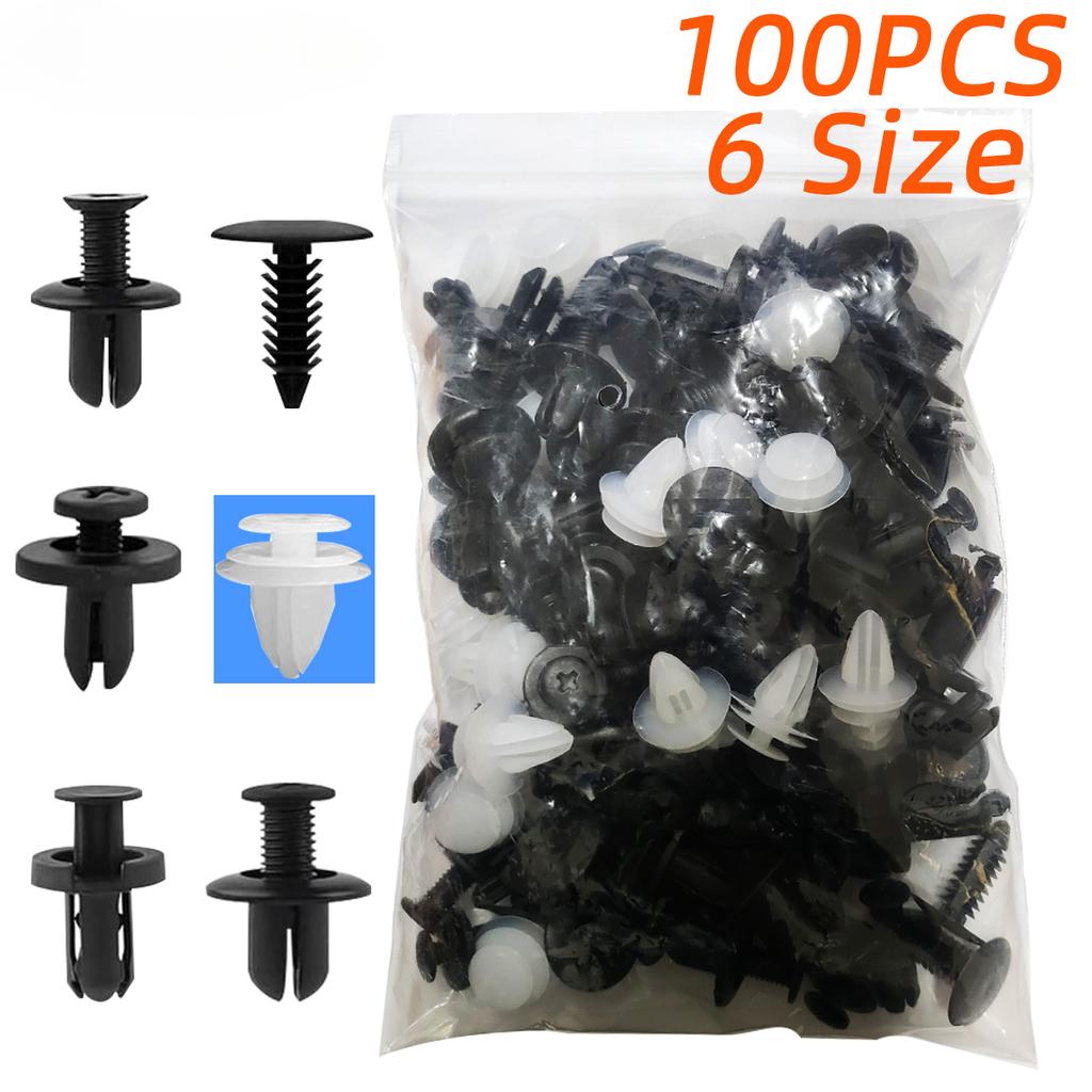 100PCS Universal Car Fivela Plástico Fixo Fivela Prendedor