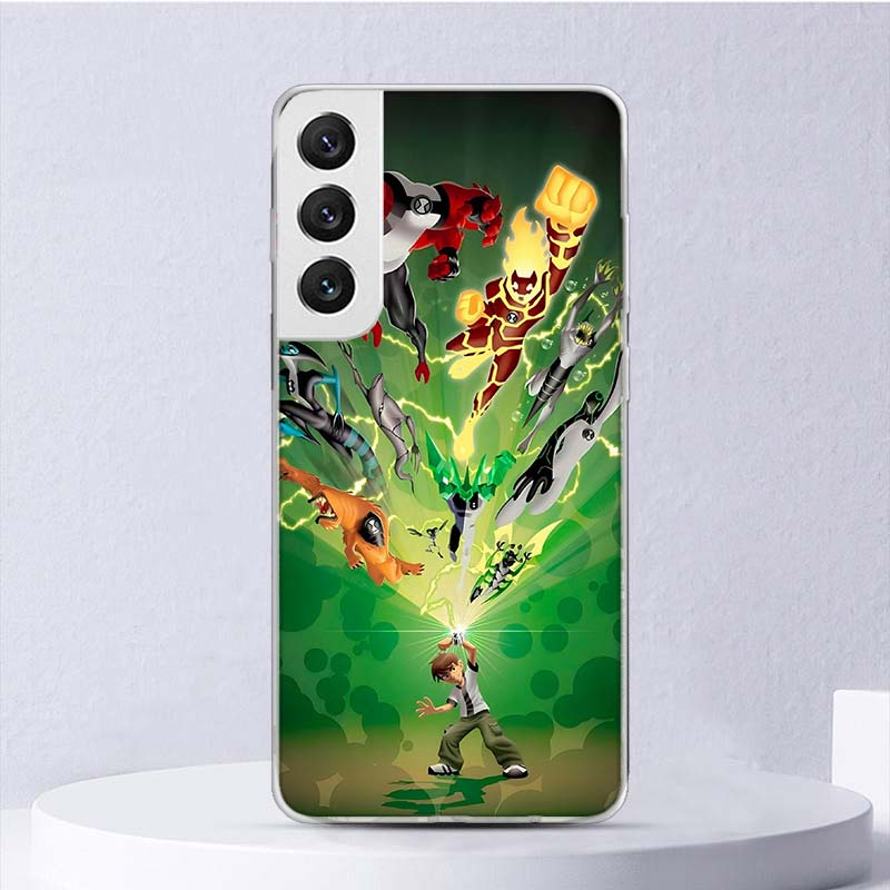 Cartoon Ben 10 Soft Case For Samsung Galaxy S25 S24 S23 S22 Ultra Phone Cover S21 S20 FE S10 Plus S10E S25U Funda Coque