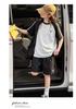 Girls' Patchwork Short-Sleeve T-Shirt & Shorts Set 2026 - New Style for Ages 8-14 Daily Wear