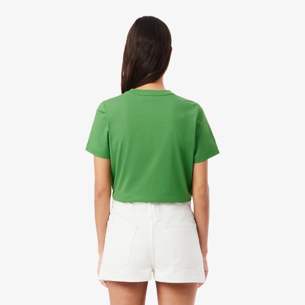 [lacoste] Women's Soft Branding Short-Sleeve T-Shirt TF5058-56GNPA