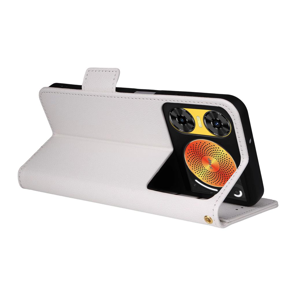 For ZTE Nubia Music 2 Case with Wrist Strap Litchi Texture PU Leather Wallet Phone Cover