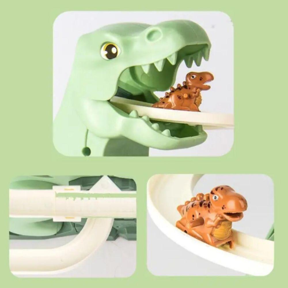 Plastic Cement Dinosaur Zinc Zinc Alloy Race Cars Electric Electric Slide Track Toy Car  Boys