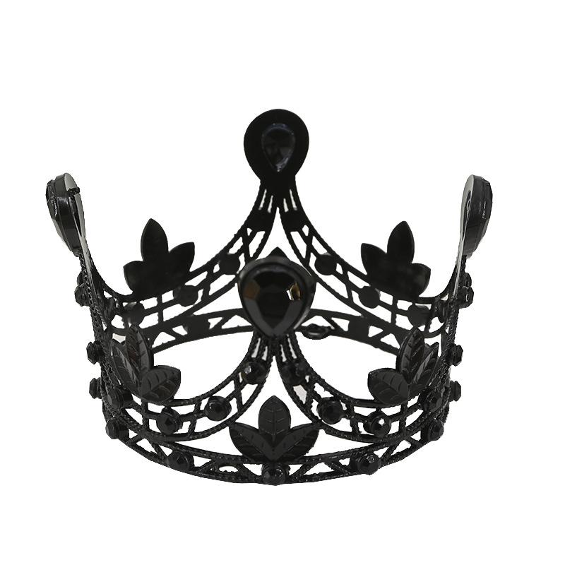 

Корона на торт ко дню рождения, детская круглая тиара в виде листа, свадебная тиара из сплава