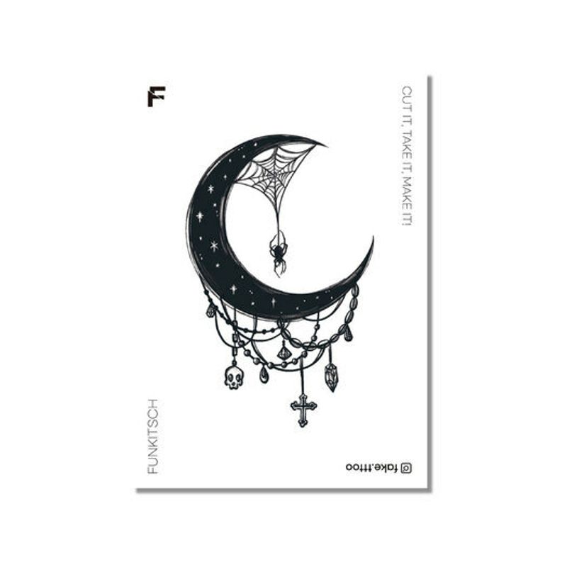 

FAKE.TTT Witches Moon Tattoo Sticker one