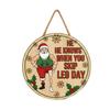 Christmas Welcome Door Sign Cartoon Santa Claus Door Hanging Sign Xmas Holiday Party Front Door Hanger Decoration Decorative Wall Plaque