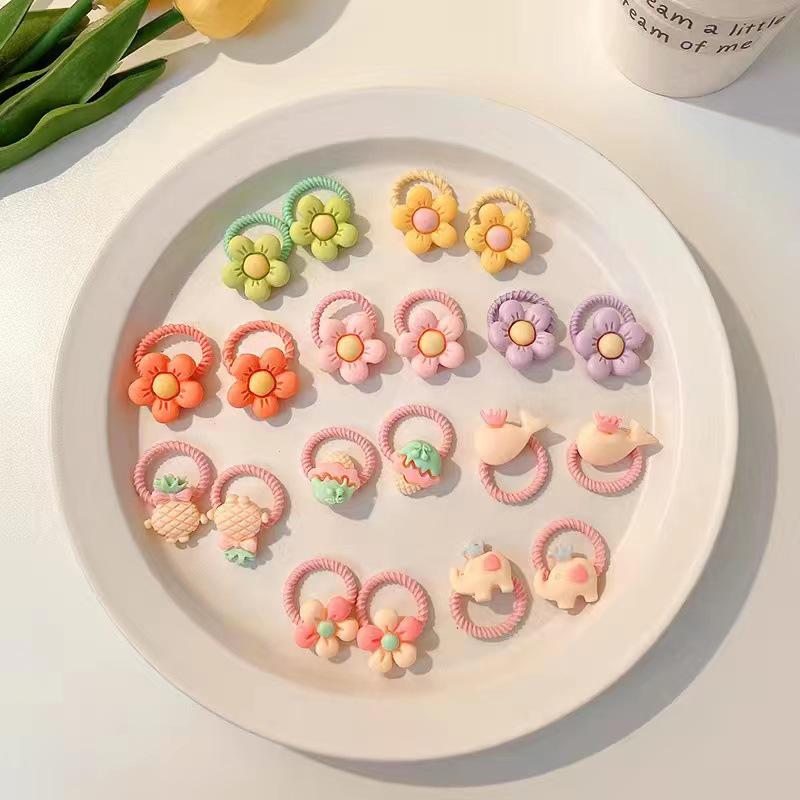 Sommer Niedliche Haargummis für Kinder - Kleine Gummibänder & Baby Haarringe