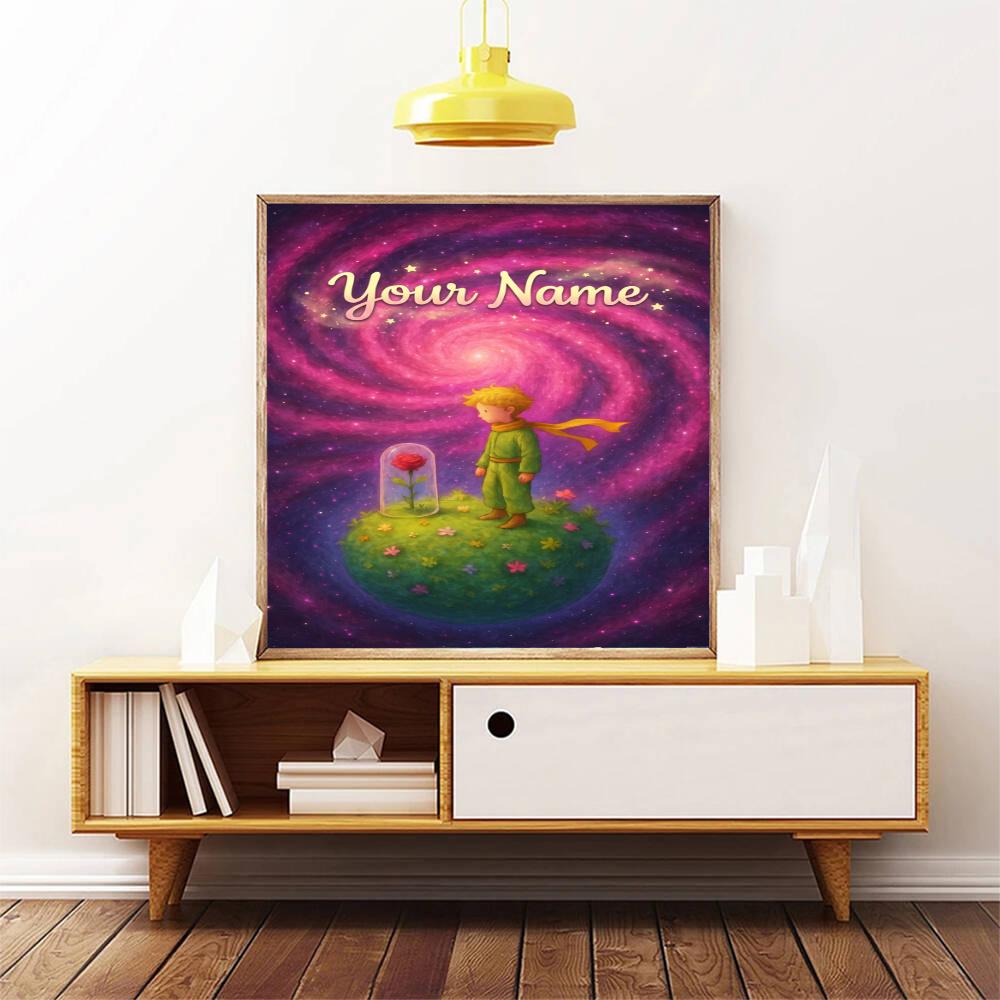 Little Prince Customize Your Name Diamond Painting Round Diamond Rhinestones Mosaic Diamond Embroidery Wall Paintings Rhinestones Gift Frameless